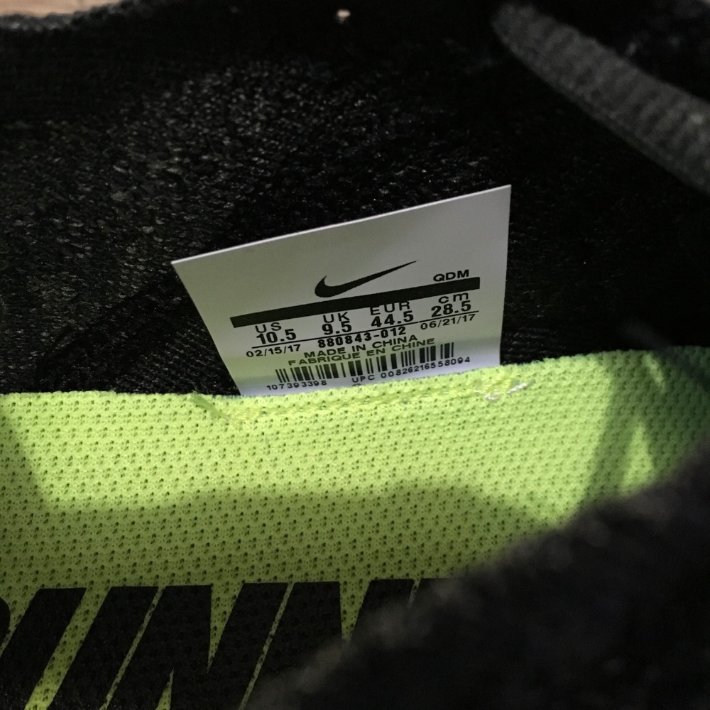 Nike Free RN Flyknit 2 Black Anthracite Mens 10.5 - Picture 8 of 8